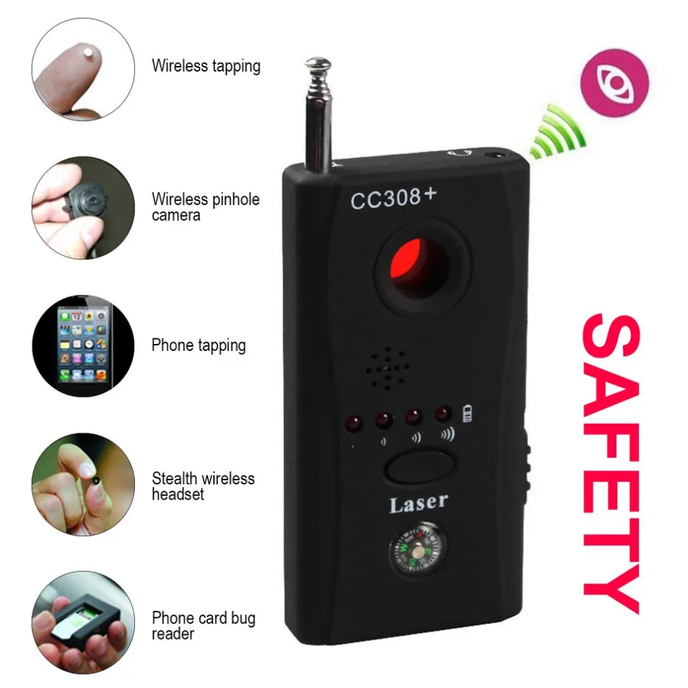 comprar Full Range Sem Fio do Sinal GPS Detector Anti Spy Bug Detectar Detecção de Rádio Do Scanner A Laser de Detecção de Vibração Beep Alertas