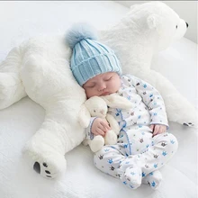 Newborn Baby Pillow Polar Bear Stuffed Plush Animals Kawaii Plush Baby Soft Toy Kids Toys For Children’s Room Decoration Doll
