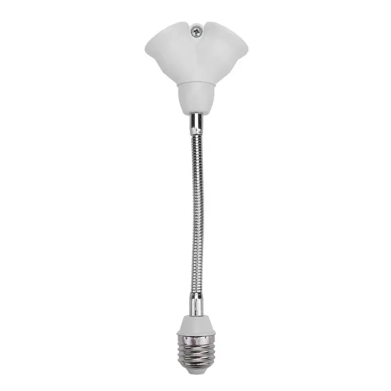

E27 to 2 E27 LED Y Shape Light Base Splitter Holder Socket Flexible Extension Studio Bulb Lamp Adapter Converter E5M1