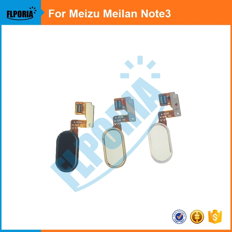 

FLPORIA 5PCS New For Meizu M3 Note / Meilan Note 3 Home Button 14pins Touch ID Fingerprint Sensor Flex Cable Replacement Parts