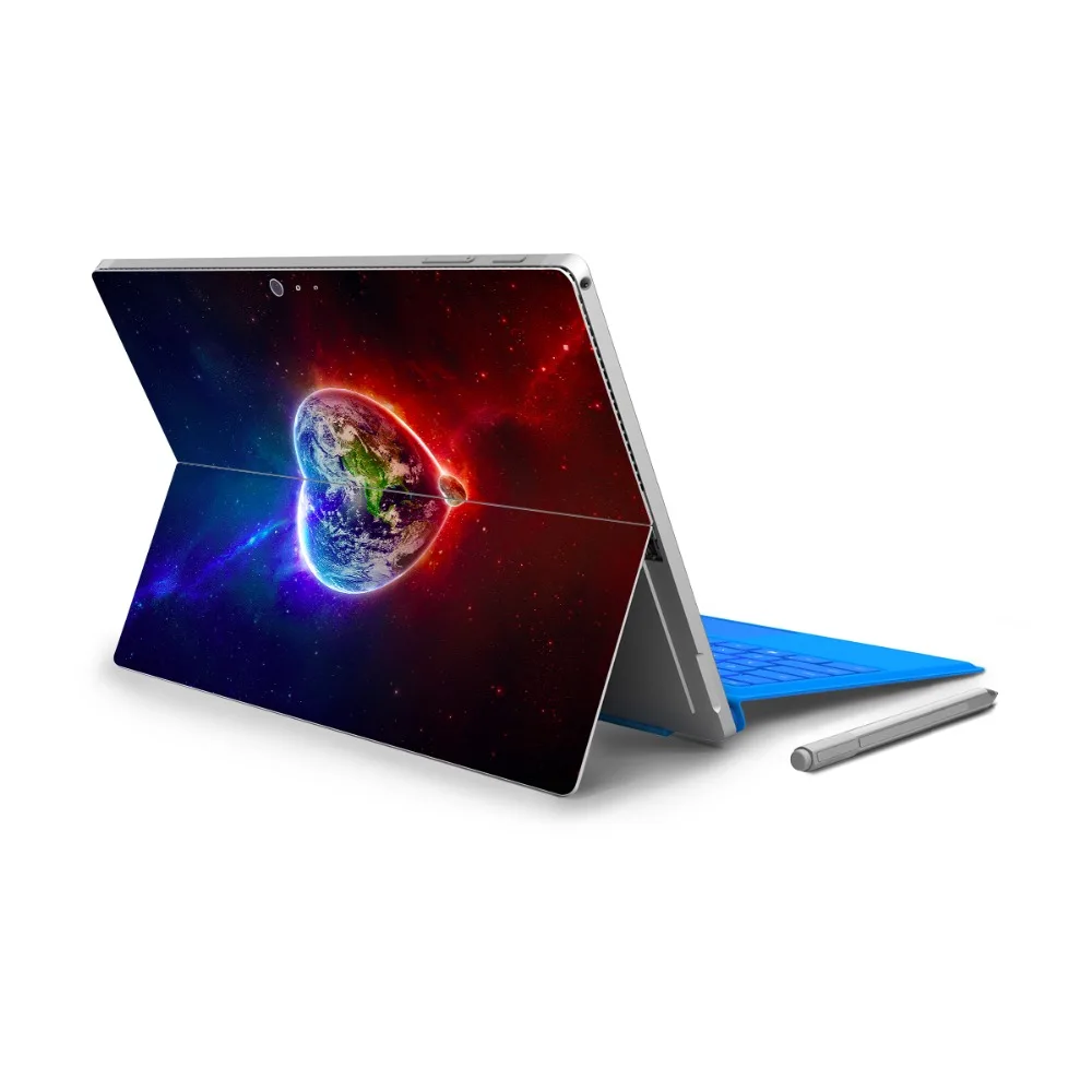 GOOYIYO-ل مايكرو سطح برو 4 الفينيل عودة اكواب رخامية اللوحي نتبووك Ultrabook ملصقا مليء بالنجوم الجلد شعار قطع