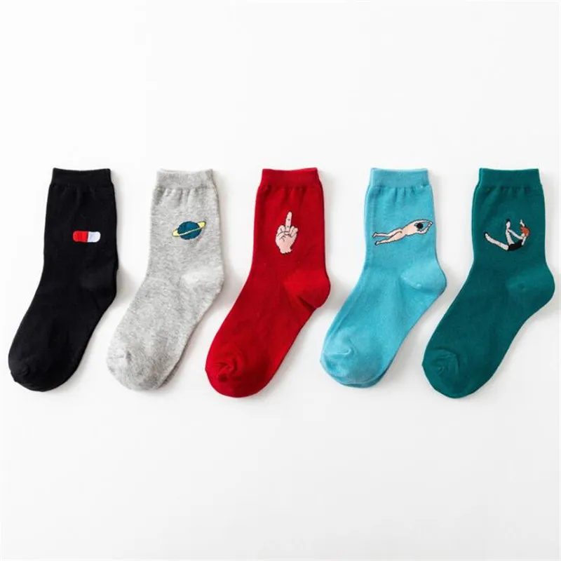 Для женщин носки японский Новинка Творческий носки Harajuku Хип-хоп красочные хлопковые носки для женщин Meias смешные носки Для женщин