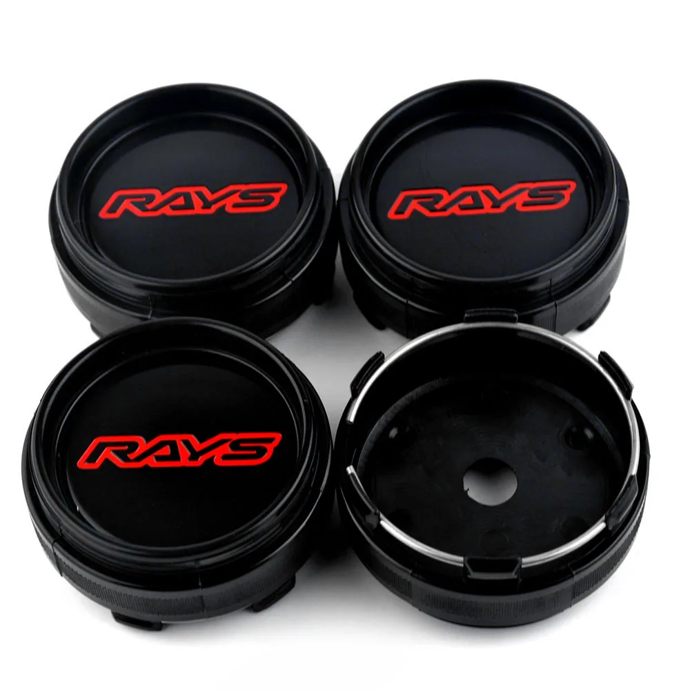 Bonés de Centro 66mm para Raios Roda Corrida Te37 Aro Emblema Calotas Japão Racing Car Styling Acessórios 4 Pcs 13 Emblemas p/ roda