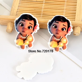 

Resin crafts Cartoon Baby Moana Planar Resin Flatback Resins cabochons kawaii for Bow center 50pcs 1.2inch RET894