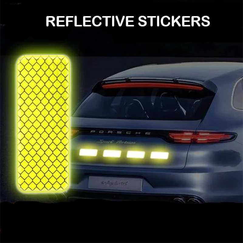 

1PCS Reflective Warning Sticker Wheel Eyebrows Door Opening Stickers Diamond Wheel Reflective Strip Car Stickers Car Accessories