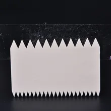 DIY украшения торта резак сглаживание торт плесень кухонный инструмент двухсторонний зубчатый край скребок для торта