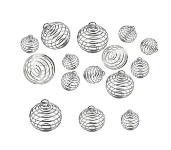 

Rainbery Mix 3 Size Spring Spiral Beads Cages Pendants Jewelry Making Findings Charms DIY Jewelry Accessories JBC0119