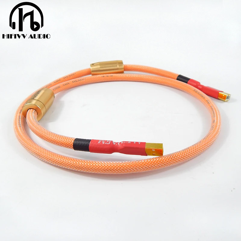 

High-qualit USB 2.0 data 3D Print cable for amplifier DAC decoder line 4N OFC Printer USB wire With Magnetic Ring usb A to USB B