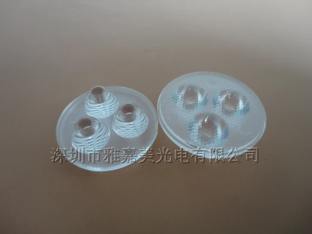 

3 UP 1 LED lens,CREE lens Diameter 25mm Sand bead surface 30 degrees XLamp XPE/XPG-R5 lens (10 pieces/lot)