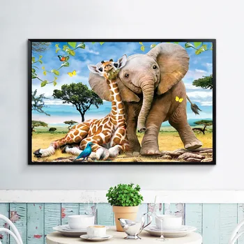 

CAMMITEVER Full Drill Animals Diamond 5D DIY Diamond Painting Landscape Animal Diamond Embroidery Cross Stitch Rhinestone