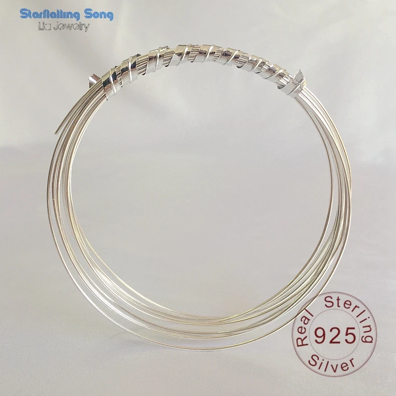

" Fake One Penalty Ten " ( 1.8M=10G ) 0.8MM/ W 925 Sterling Silver Wire Jewelry Accessories Jewellry Findings