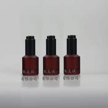 

15ml rose red frosted Glass Essential Oil Bottle With press dropper cap.Essential Oil Container,the bottom of bottle is thick