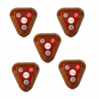 

Retekess 5pcs Restaurant Pager Wireless Paging Waiting System Call Transmitter Button Call Bell Pager for Market Catering F3286F