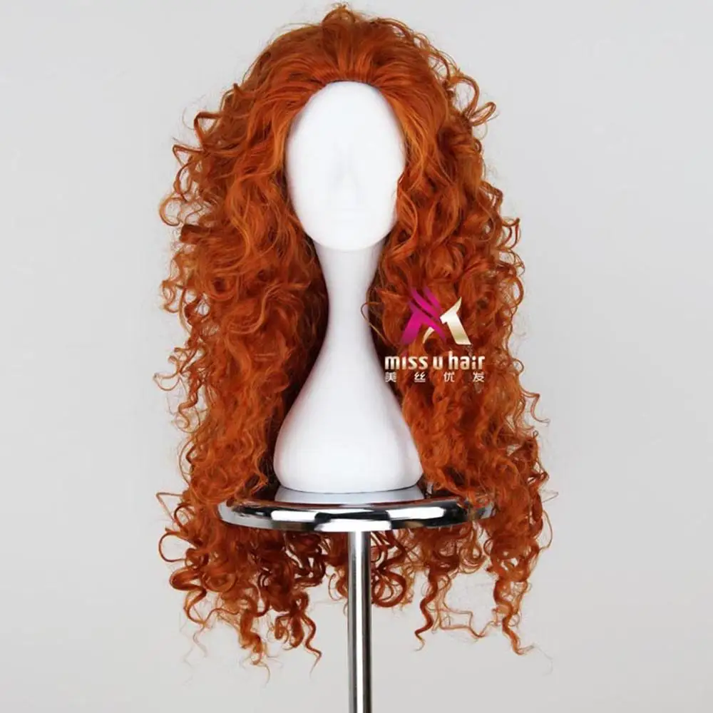 Miss U волосы женские пушистые длинные красновато-медный коричневый черный цвет вьющиеся волосы Хэллоуин косплей костюм парик для взрослых