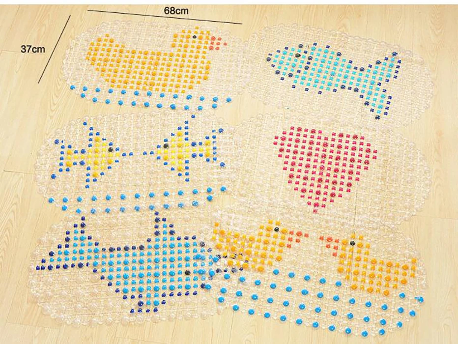 Мультяшный Противоскользящий коврик милый коврик для ванной ПВХ детский душ Противоскользящий коврик отель кухонный коврик с присосками под чашки