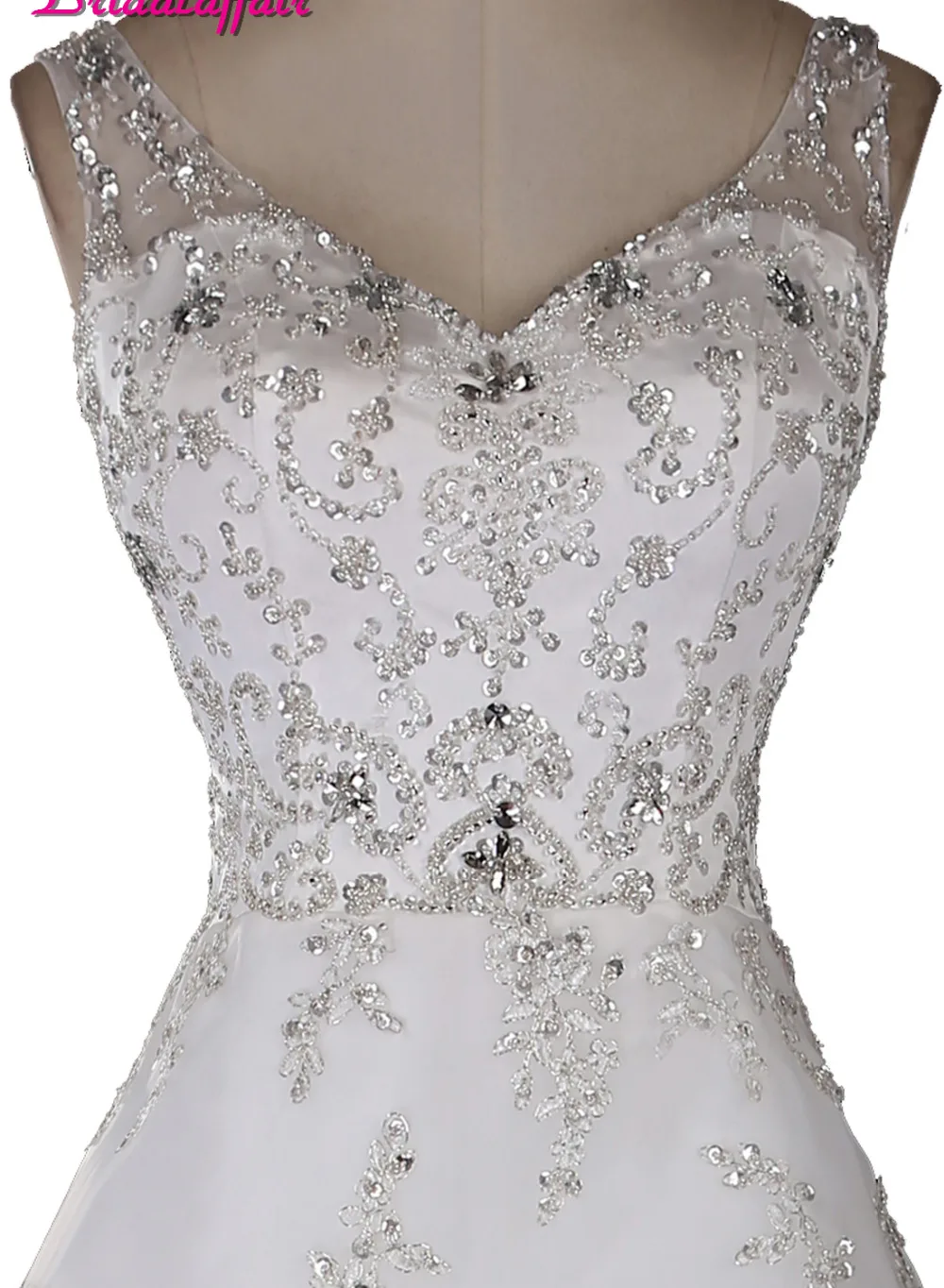 

KapokBanyan Real Photo White/Ivory V Neck Ball Gown Wedding Dresses 2017 Sweep Train Appliqes Lace Bridal Gown Vestido de noiva