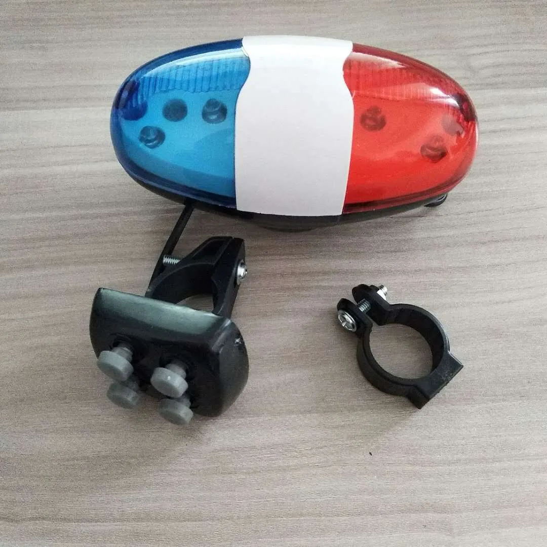 Perfect ISHOWTIENDA Cycling Light Frame Battery 6 Bike Bicycle LED Light + 4 Loud Siren Sound Trumpet Cycling Horn Bell Police Front 4