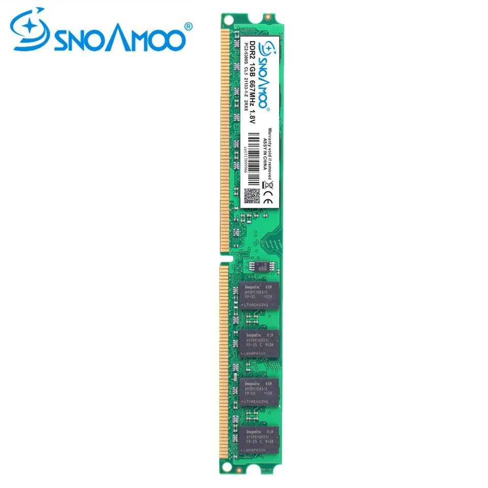 SNOAMOO Настольный ПК DDR2 1 ГБ ОЗУ 2 ГБ 800 МГц 667 МГц 1,8 в работает все INTEL и AMD mobo совместимая Память DIMM пожизненная Гарантия