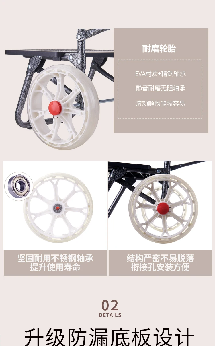 Домашняя Тележка для покупок с водонепроницаемой сумкой, бытовая тележка с сиденьем, тележка для покупок со стальным каркасом, тележка для покупок