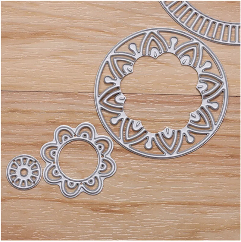 

Gift pop 5pcs Flower Circle Layers Metal Cutting Dies Stencil for DIY Scrapbooking Embossing Paper Card Decorative Craft Diecuts