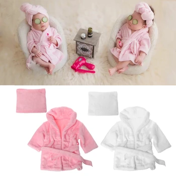 

Cute 2018 Bathrobes Wrap Newborn Photography Props Baby Photo Shoot Accessories