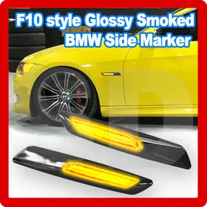 

SD MOTOR LED Side Marker for BMW E60E61E81E82E83E87E88 E90 E91 Diamond F10 look amber Glossy Black