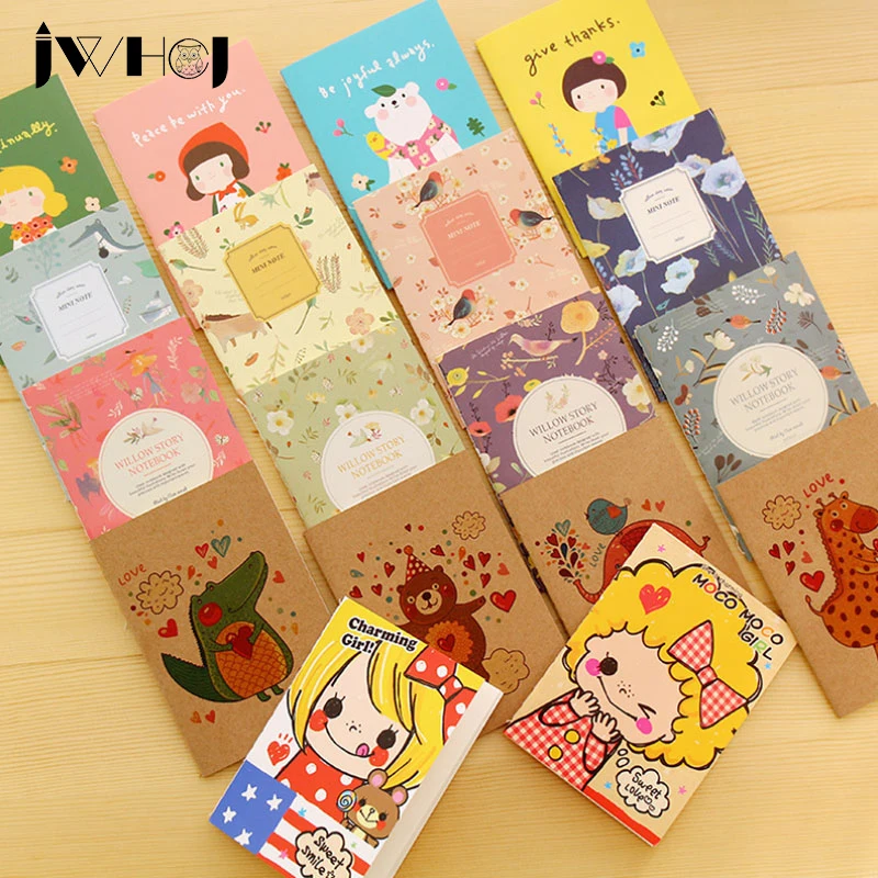 

1 pcs Creative cartoon Portable Mini notebook diary cash book notepad stationery school supplies gift for kids papelaria