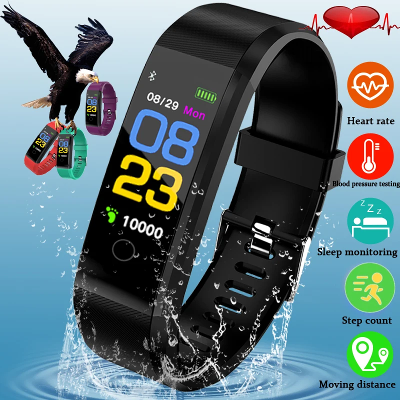 

BANGWEI 2018 Smart Wristwatch Fitness Heart Rate Blood Pressure Pedometer Sport SmartWatch Men Women For IOS Android Relogi