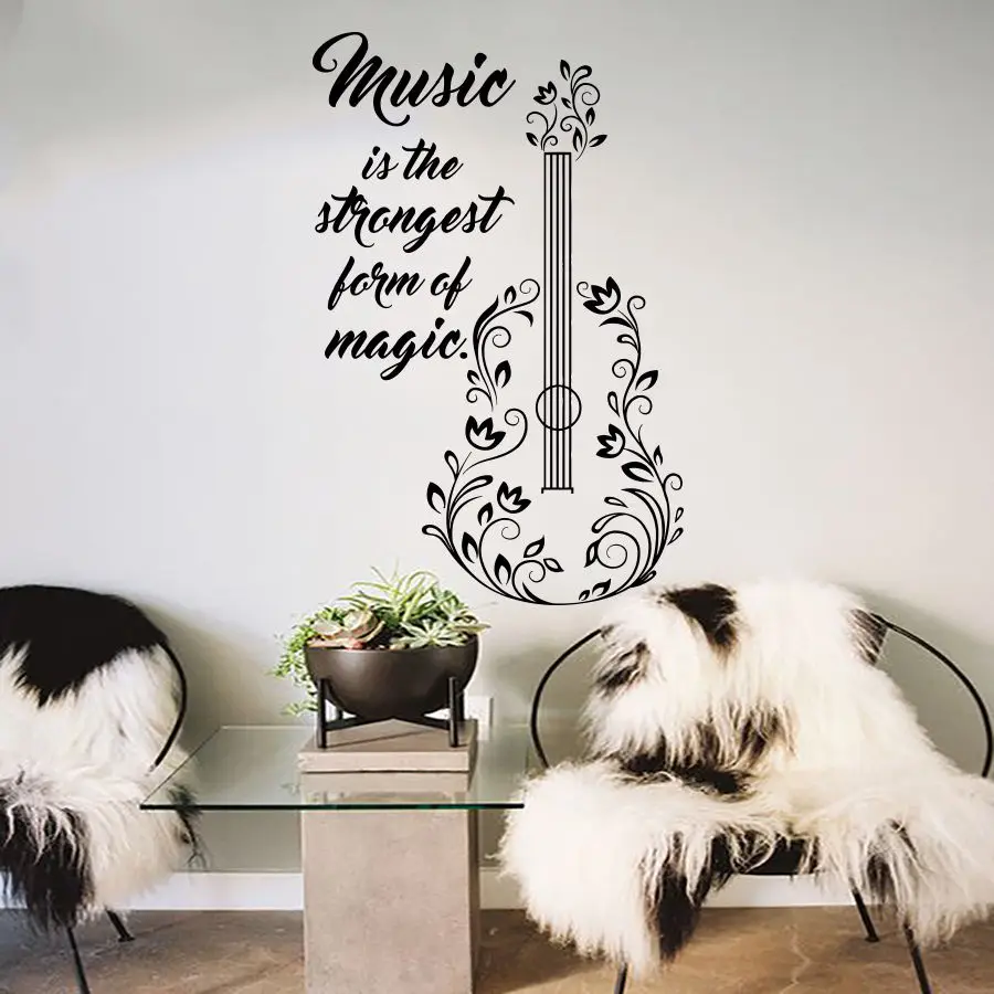 Buy Guitar Wall Decals Quotes Decal Vinyl Stickers Music Art Bedroom Decor from