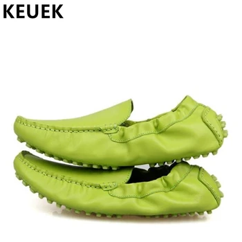 

Summer Men shoes British style Genuine leather Breathable Boat shoes Male Loafers Soft Comfortable Slip-On Driving shoes 033