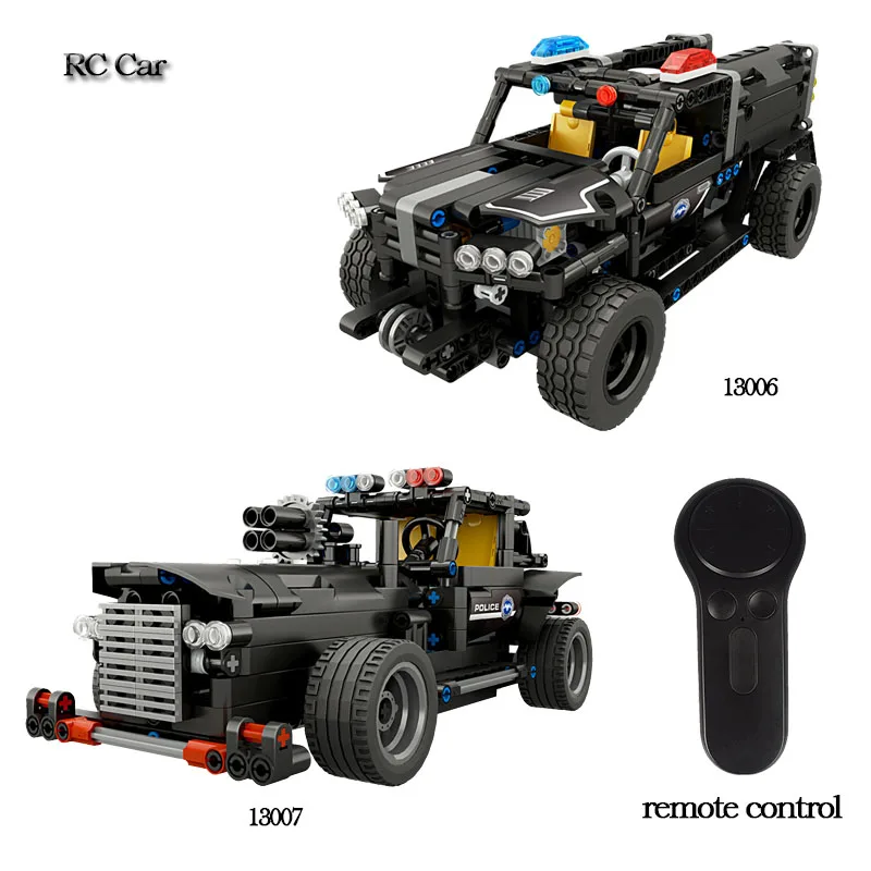 

Building Blocks Compatible Electric RC Car Assembled and Inserted DIY Early Education Science Intelligence Model Toy Car