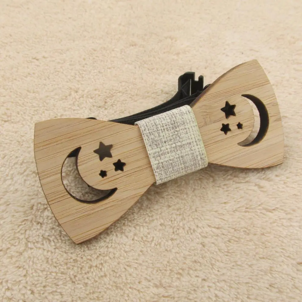 Детский галстук-бабочка для мальчиков, бамбуковые деревянные Галстуки Для Свадьба, предварительно вечерние галстуки, детские галстуки-бабочки