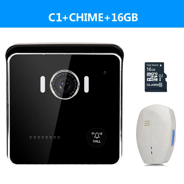 CLOUDRAKER Wireless Smart Unlock WIFI Video Doorbell Intercom Smart IP Video Door Phone Door Bell 720P HD Camera Night Vision - Цвет: Option4