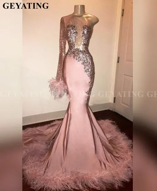 Pink Sequin Prom Dress Aliexpress