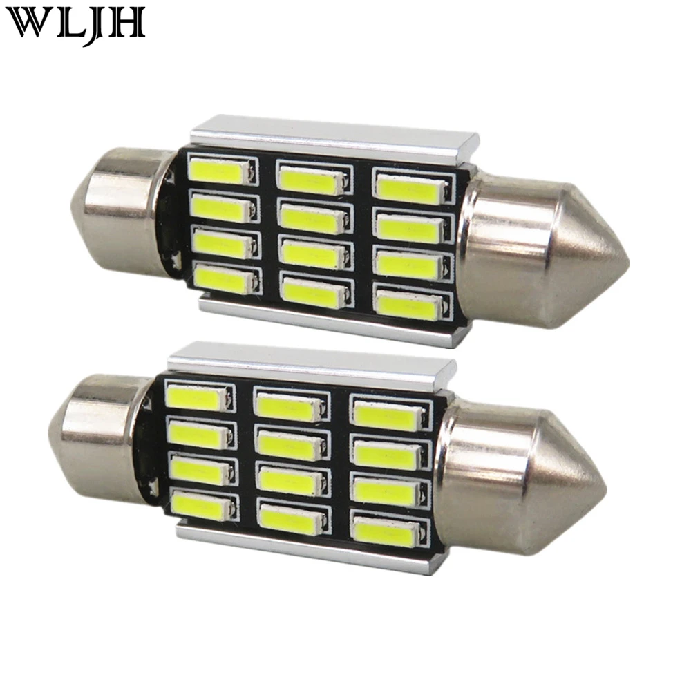 Wljh 4x Canbus 36 мм C5W Количество LED пластины для Volkswagen Гольф Jetta Tiguan Beetle Touareg GTI ЖУК кролик Touareg