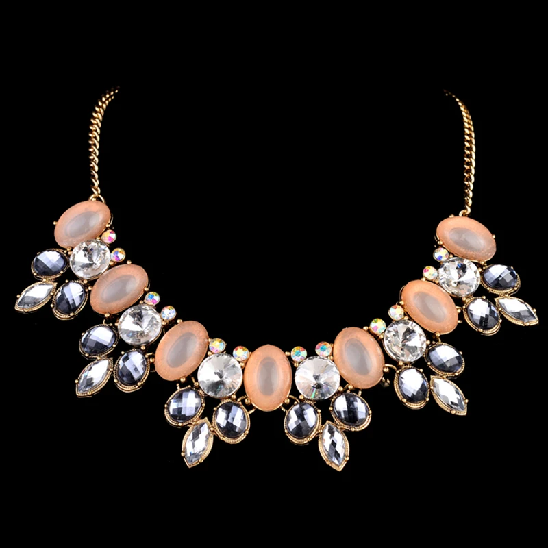 Marte& Joven, ожерелье из смолы/стекла с геометрическим орнаментом для женщин, модная цепочка золотого цвета, цветочные ожерелья и подвески