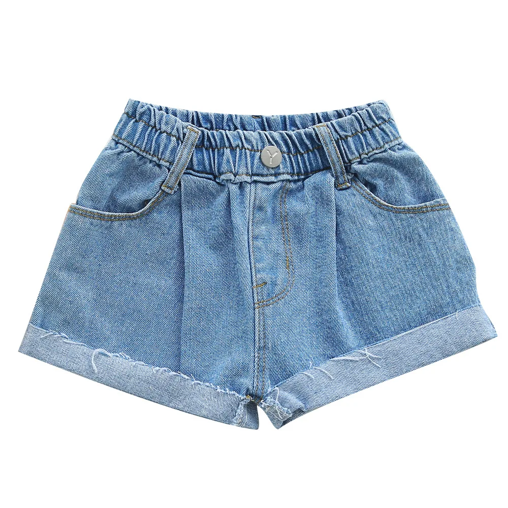 2018 Summer Baby Girls Denim Shorts Elastic Waist Casual Jeans Short ...