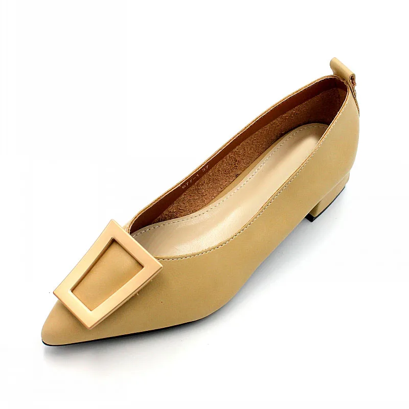 

2019 Newest Autumn Shoes Women Pumps Woman Single Shoes High Heel Ladies Footwear Females Slip-On Low-heeled Footwear 40 Black