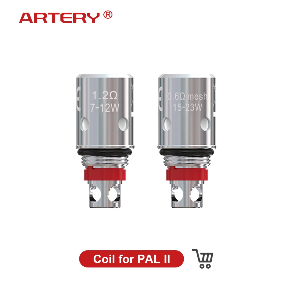 

Atomizer Core 5pcs Coil Head for Artery PAL 2 II Pod 0.6ohm Mesh 1.2ohm MTL Replacement Coil Vape Ecigarette Atomizer Head Cores