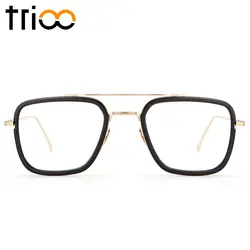 TRIOO черный зрелище квадратная рамка тренд миопия очки прозрачный объектива очки мужские компьютер металла Прохладный очки Óculos