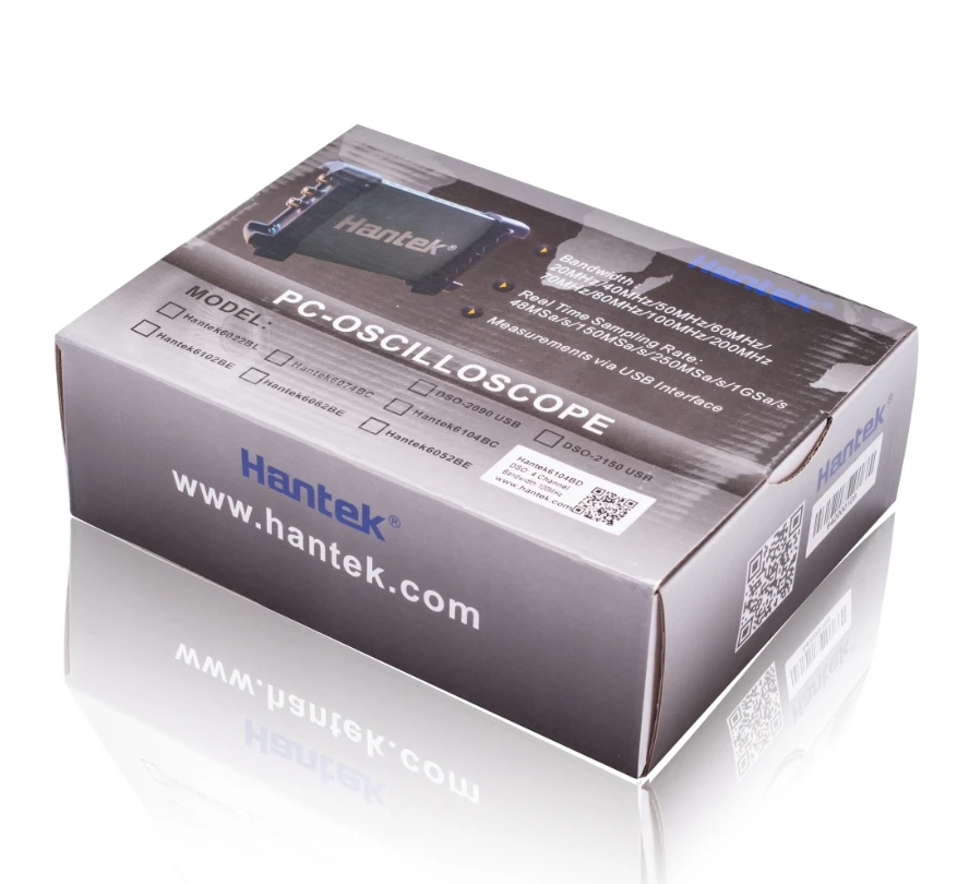 Hantek официальный 6204BC цифровые осциллографы 200 МГц 1GSa/s 4CH Windows с USB интерфейсом зонд ручной