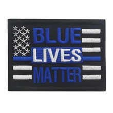 На заказ синяя Жизнь Материя тонкая Голубая линия патчи боевой тактический патч крюк назад США военные значки военные для пальто жилет