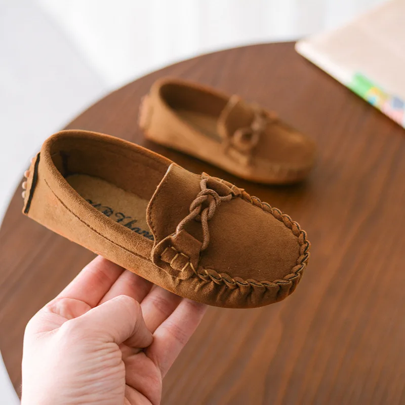 JGSHOWKITO Hot Fashion Kids Shoes For Boys Girls Children Leather Shoes Classical All-match Loafers Baby Toddler Boat Shoes Flat girls shoes