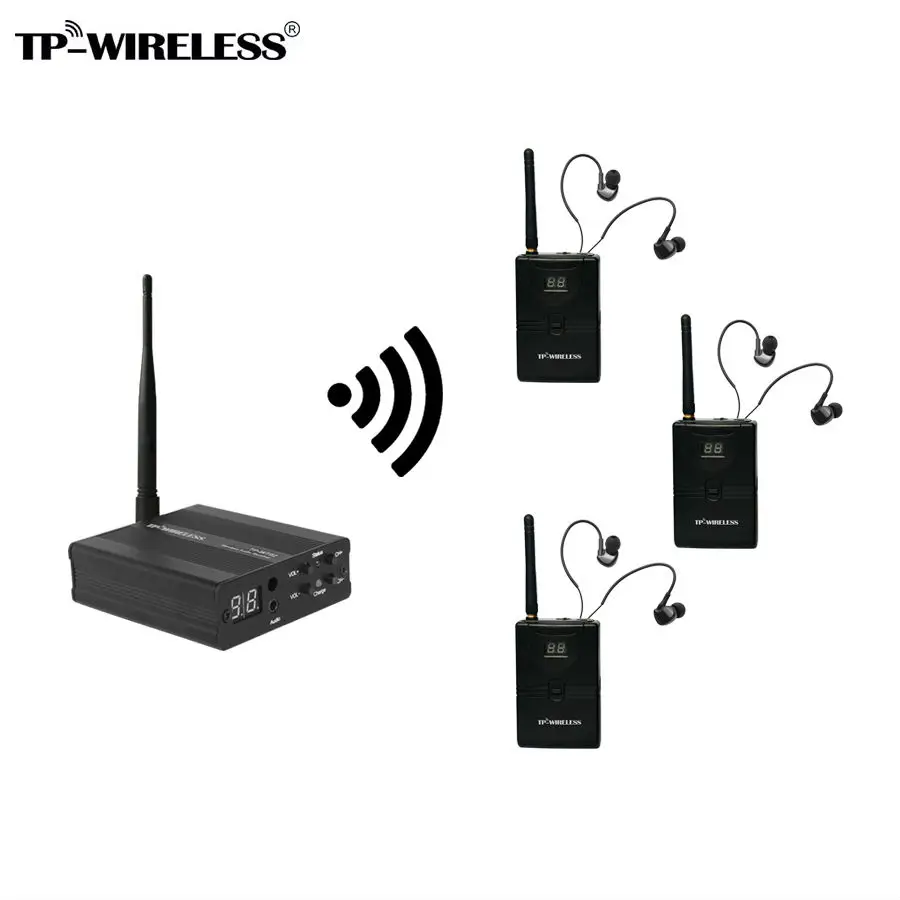 

TP-Wireless Monitor System Stage audio Monitor System Wireless In Ear Monitor System 1 transmitter & 3/4/5/10 receivers