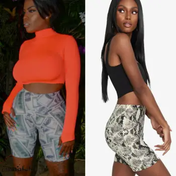 

New Women Bodycon Shorts Leopard Print Elastic Fashion Hot Casual High Waist Stretchy Beach Trousers