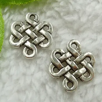

360 pieces antique silver nice connectors 17x14mm #1530