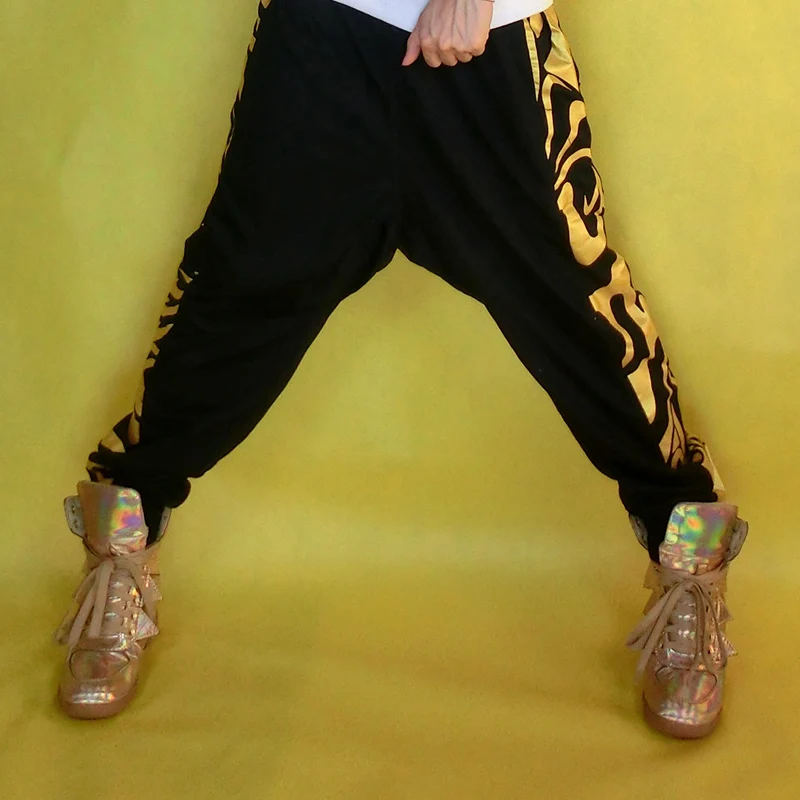 Fashion Hip Hop Pants For Popping Dance Loose Harem Pants For Women Plus Size Cotton Bottom For