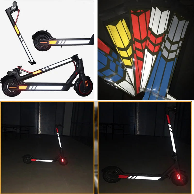 

Xiaomi Mijia M365 Electric Scooter Reflective Stickers Reflect Light Tags Paster Decals Night Safety Warning Strip Reflector