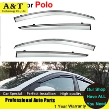 Стайлинга автомобилей Окна Козырьки Для VW Polo 2012 2013 2014 Вс Дождь Щит Наклейки Обложки Автомобиля Стиль Маркизы Навесы