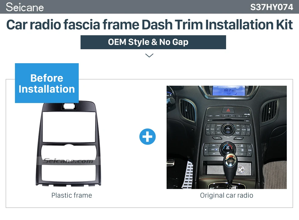 Seicane 2 Din автомобилей Радио Фризовая установка отделкой рамка для 2010 hyundai Rohens купе Авто AC LHD аудио Панель Frame черточки комплект